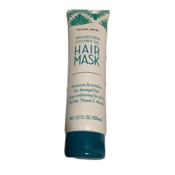 Trader Joe's Shea Butter & Coconut Oil HAIR MASK Revitalizes Damaged Hair 5.1oz - Picture 1 of 2